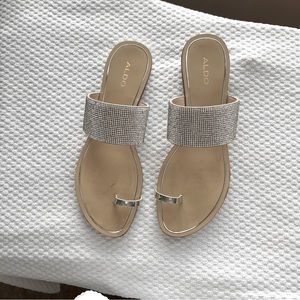 Aldo rhinestone flat sandals